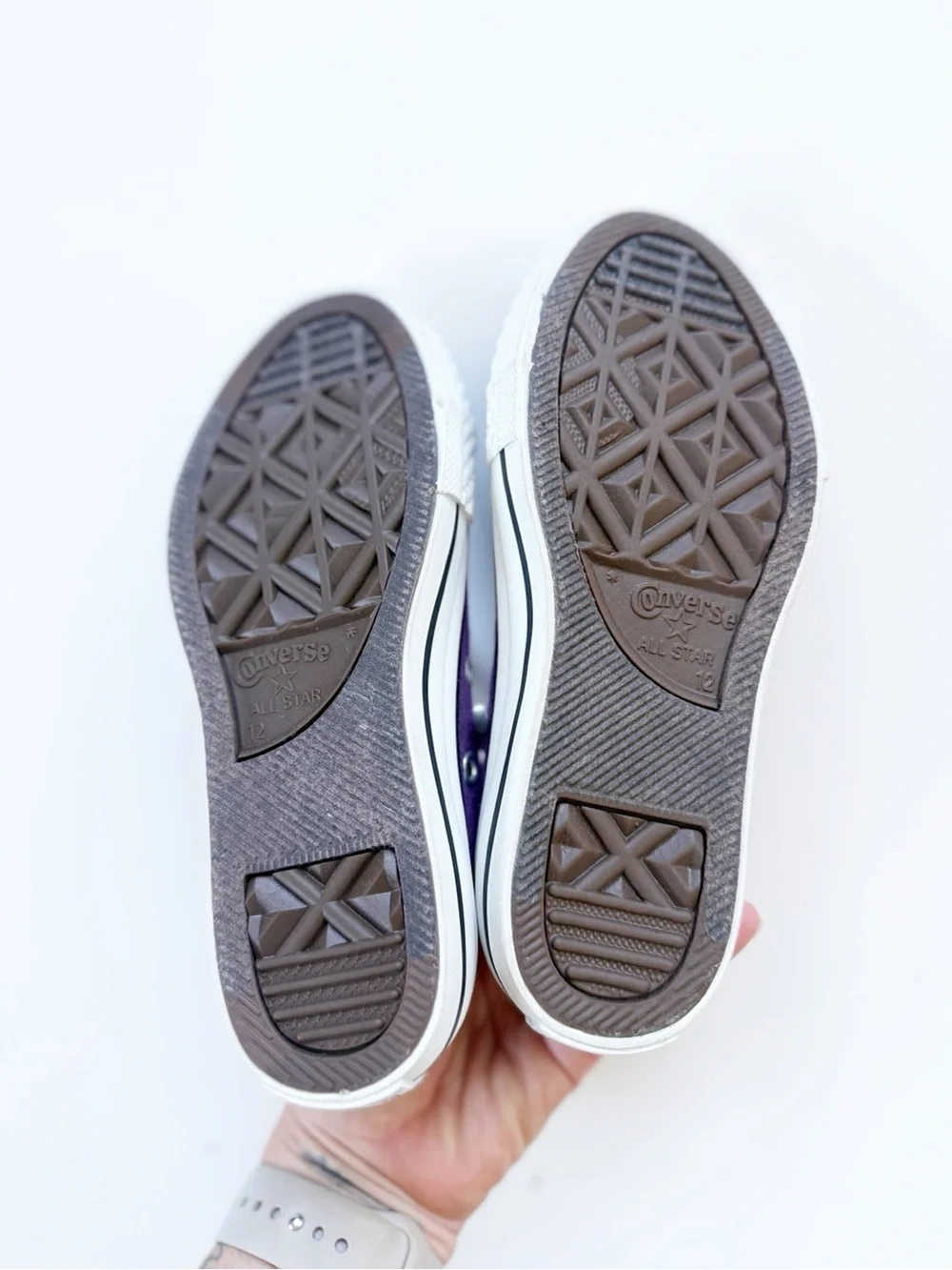 Converse All Stars Purple Double Tongue size 12